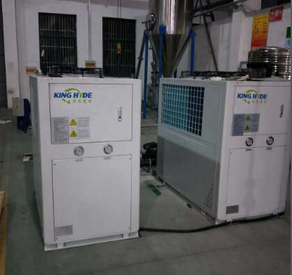 Two small air cooled chiller installation